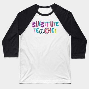 Cute Substitute Teacher Gift Idea Back to School Baseball T-Shirt